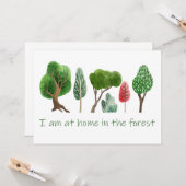 Auf der Zuhause im Wald Inspiration Zitat Karte (Vorderseite/Rückseite Beispiel)