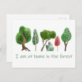 Auf der Zuhause im Wald Inspiration Zitat Postkarte (Vorne/Hinten)