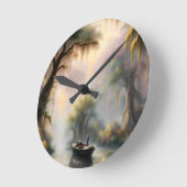 Auf die Bayou Runde Wanduhr (Winkel)