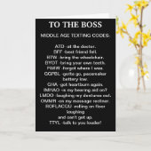 AUF *DIE BOSS* MITTLERE ALTERSKARTE SIMSTE BIRTHDA KARTE (Gelbe Blume)