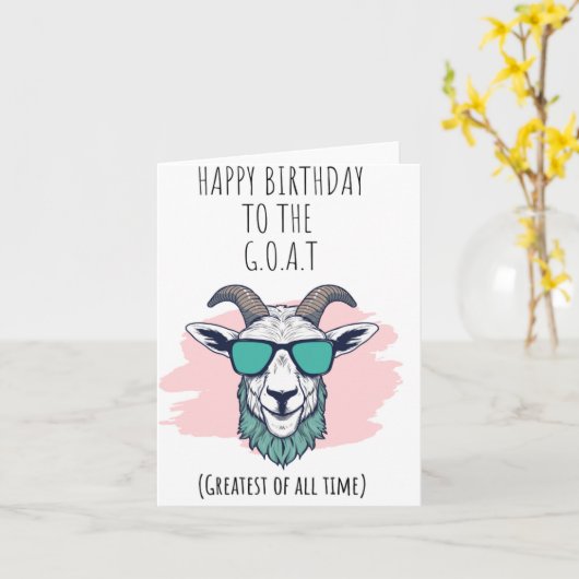 Auf die Geburtskarte der Ziege Karte (Gelbe Blume)