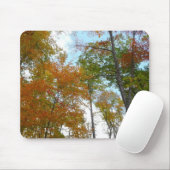 Auf die Herbstlaube schauend Ich farbige Fallfolie Mousepad (Mit Mouse)