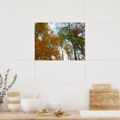 Auf die Herbstlaube schauend Ich farbige Fallfolie Poster (Küche)