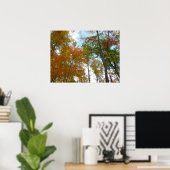 Auf die Herbstlaube schauend Ich farbige Fallfolie Poster (Heimbüro)