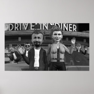 Auf die Kamera springen - kleines Poster