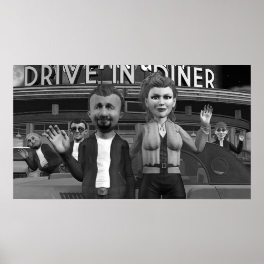 Auf die Kamera springen - kleines Poster (Vorne)