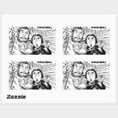 Auf die Motor-Leiste unterschieden Rechteckiger Aufkleber (Blatt)