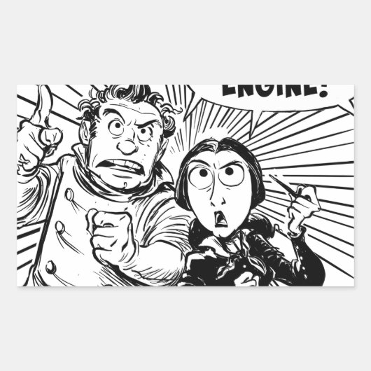 Auf die Motor-Leiste unterschieden Rechteckiger Aufkleber (Vorderseite)