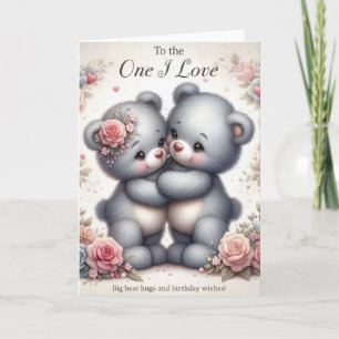 Auf die One I Liebe Birthday Card Karte