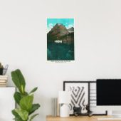 Auf die Sonne blickender Chalet Poster (Heimbüro)