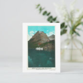 Auf die Sonne blickender Chalet Postkarte (Stehend Vorderseite)