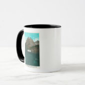 Auf die Sonne blickender Chalet Tasse (Vorderseite Links)