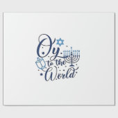 Auf die Welt Hanukkah jüdischer Funny Geschenkpapier (Flach)