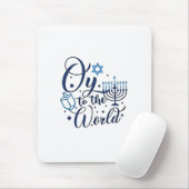 Auf die Welt Hanukkah jüdischer Funny Mousepad (Mit Mouse)