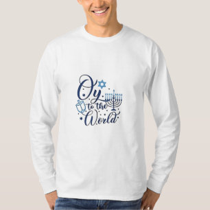 Auf die Welt Hanukkah jüdischer Funny T-Shirt