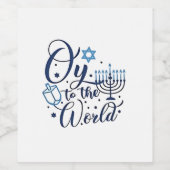 Auf die Welt Hanukkah jüdischer Funny Weinetikett (Einzelnes Label)