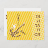 Auf dieser Hook-Einladung kauen Einladung (Vorne/Hinten)