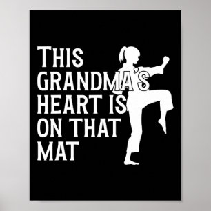 Auf dieser Mat Karate Grandma Proud Karate Grandmo Poster