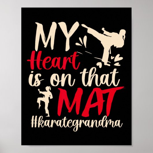 Auf dieser Mat Karate Oma Karate Großmutter 3 Poster (Vorne)