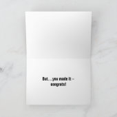 Auf dieser Straße, schlaff, Glückwunsch! Dankeskarte (Innenseite)