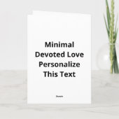 Auf dir bleibt meine Liebe Minimal Design Karte (Rückseite)
