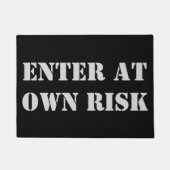 auf eigene Gefahr Fußmatte (Vorderseite)