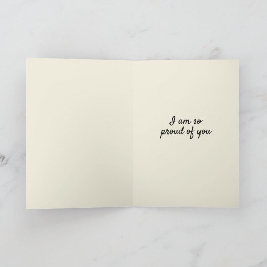 Auf eine besondere XXXX Abschluss-Karte Karte (Innenseite)