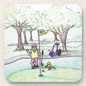 Auf eine Birdie Untersetzer (Vorderseite)