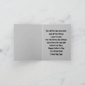 Auf eine große Grußkarte für Vater Karte (Innenseite)