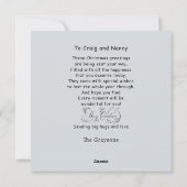 Auf eine spezielle Weihnachtskarte Feiertagskarte (Rückseite)