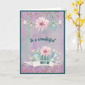 Auf eine wunderschöne Mutterfarbenkaktkarte Karte (Gelbe Blume)