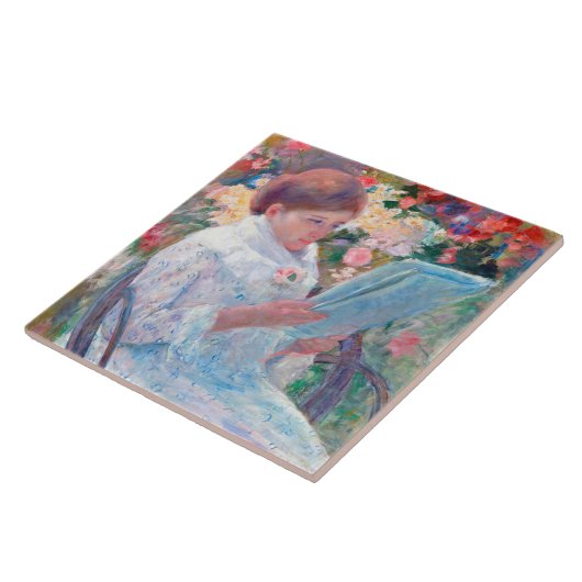 Auf einem Balkon, Mary Cassatt Fliese (Seite)