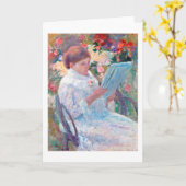 Auf einem Balkon, Mary Cassatt Karte (Gelbe Blume)