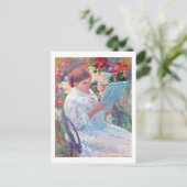 Auf einem Balkon, Mary Cassatt Postkarte (Stehend Vorderseite)