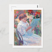 Auf einem Balkon, Mary Cassatt Postkarte (Vorne/Hinten)