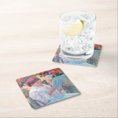 Auf einem Balkon, Mary Cassatt Rechteckiger Pappuntersetzer (Vor Ort)