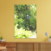 Auf einem Baum stehende Eule Leinwanddruck (Insitu (Wohnzimmer))