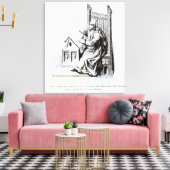 Auf einem Blatt Vellum geschriebener Kopist Leinwanddruck (Insitu (Wohnzimmer))