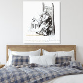 Auf einem Blatt Vellum geschriebener Kopist Leinwanddruck (Insitu (Schlafzimmer))