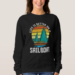 Auf einem Boot Kapitän Retro-Bootsfahrer Bootsfahr Sweatshirt