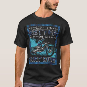Auf einem Dirt-Bike-Motocross und Motorradfahrer T-Shirt