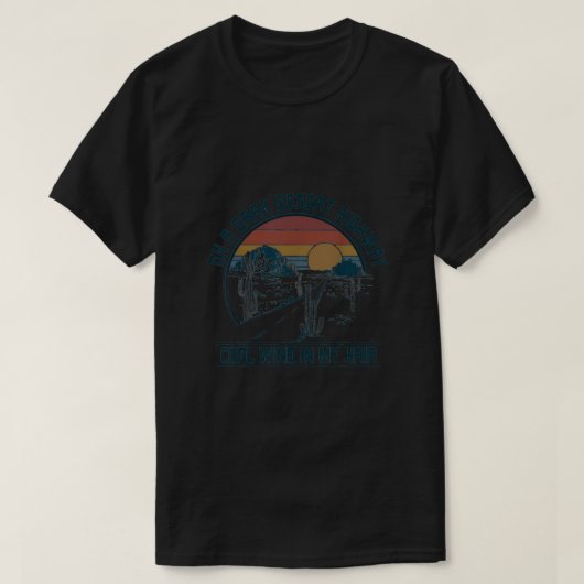 Auf einem dunklen Wüstenweg Retro T-Shirt (Design vorne)