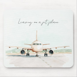 Auf einem Düsenflugzeug Abschied nehmen Mousepad