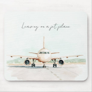 Auf einem Düsenflugzeug Abschied nehmen Mousepad