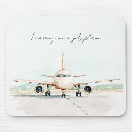 Auf einem Düsenflugzeug Abschied nehmen Mousepad (Vorne)