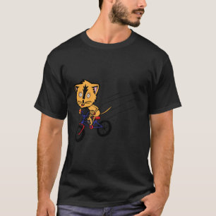 Auf einem Fahrrad lustig T-Shirt