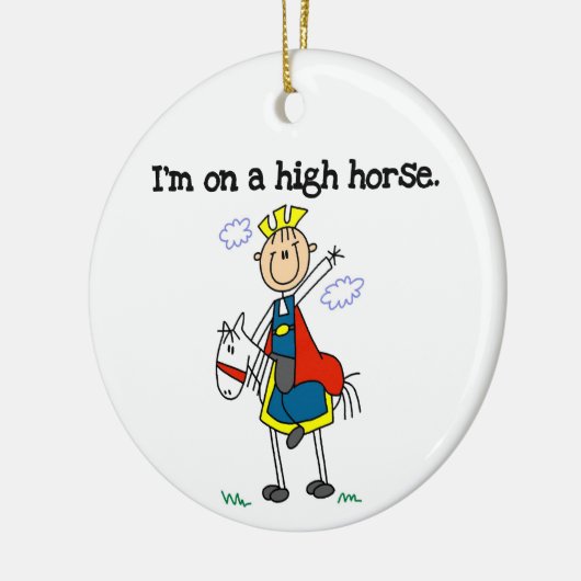 Auf einem hohen Pferd Keramikornament (Links)