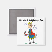 Auf einem Pferd Tshirts und Geschenke Magnet (Vorderseite/Rückseite)