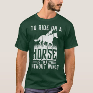 Auf einem Pferd zu reiten ist, ohne T - Shirt zu s