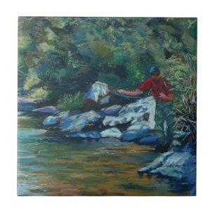 Auf einem Regenbogen knistern Fliese